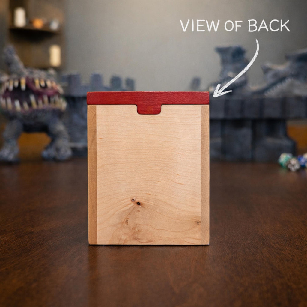 Walnut Premium Wooden Deck Case, Display Window, Magnetic Lid, Fits 100 Double Sleeved Cards